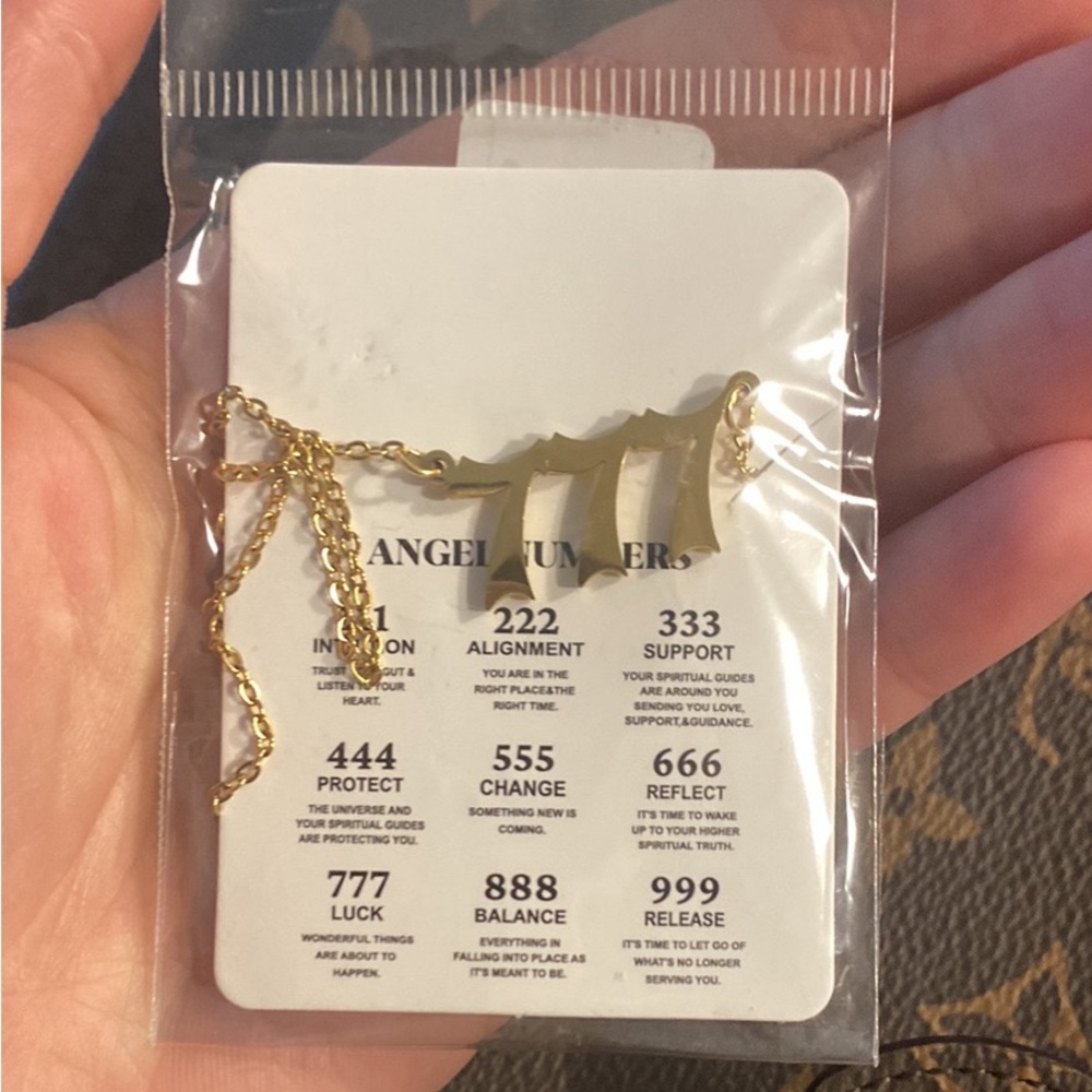 777 angel number necklace